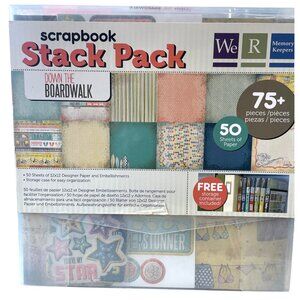 Down The Boardwalk Scrapbook Stack Pack‎ 50 Sheets Embellishments & Storage